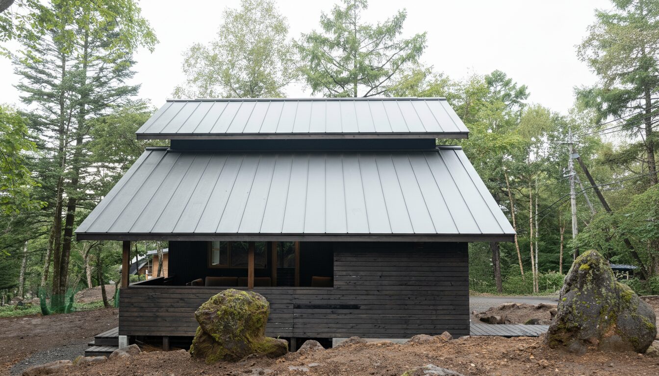 『家族』と共に暮らすタイルリビングと吹き抜けのある家